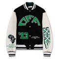 OFF WHITE Croco Lea Wool Varsity Jacket